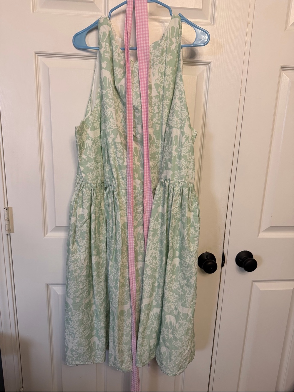 Disney “Bambi” Unique Vintage Mint Green Floral Print Casual Dress - Picture 2 of 3